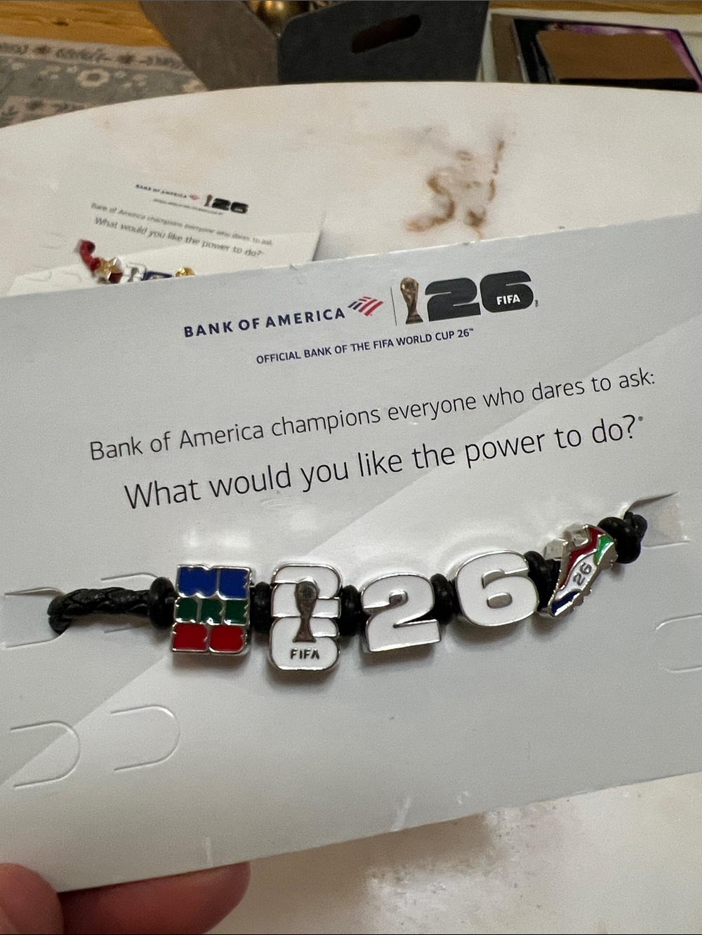 Exclusive Bank of America FIFA '26' Braided Charm Bracelet - Silver & Multicolor
